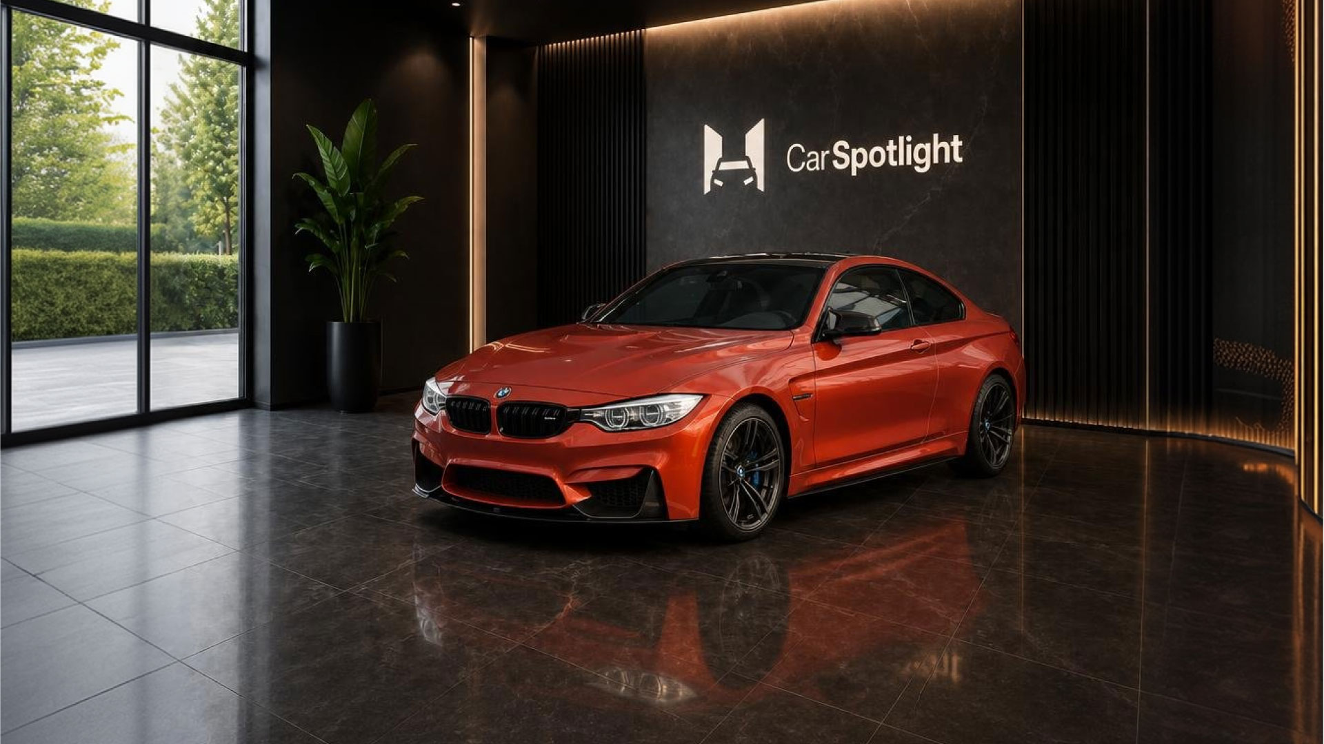 Fahrzeug im professionellen Showroom